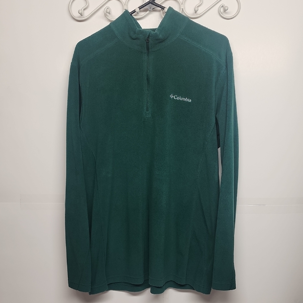 Columbia Klamath Range II super soft green quarter-zip pullover szL. Comfortable